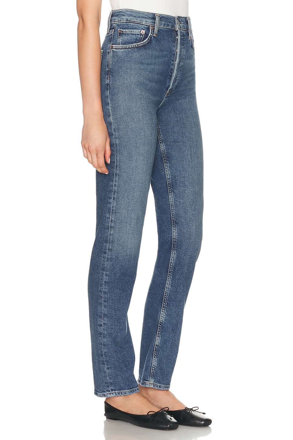 Agolde 90s Pinch Waist Long High Rise Straight Jeans thumbnail