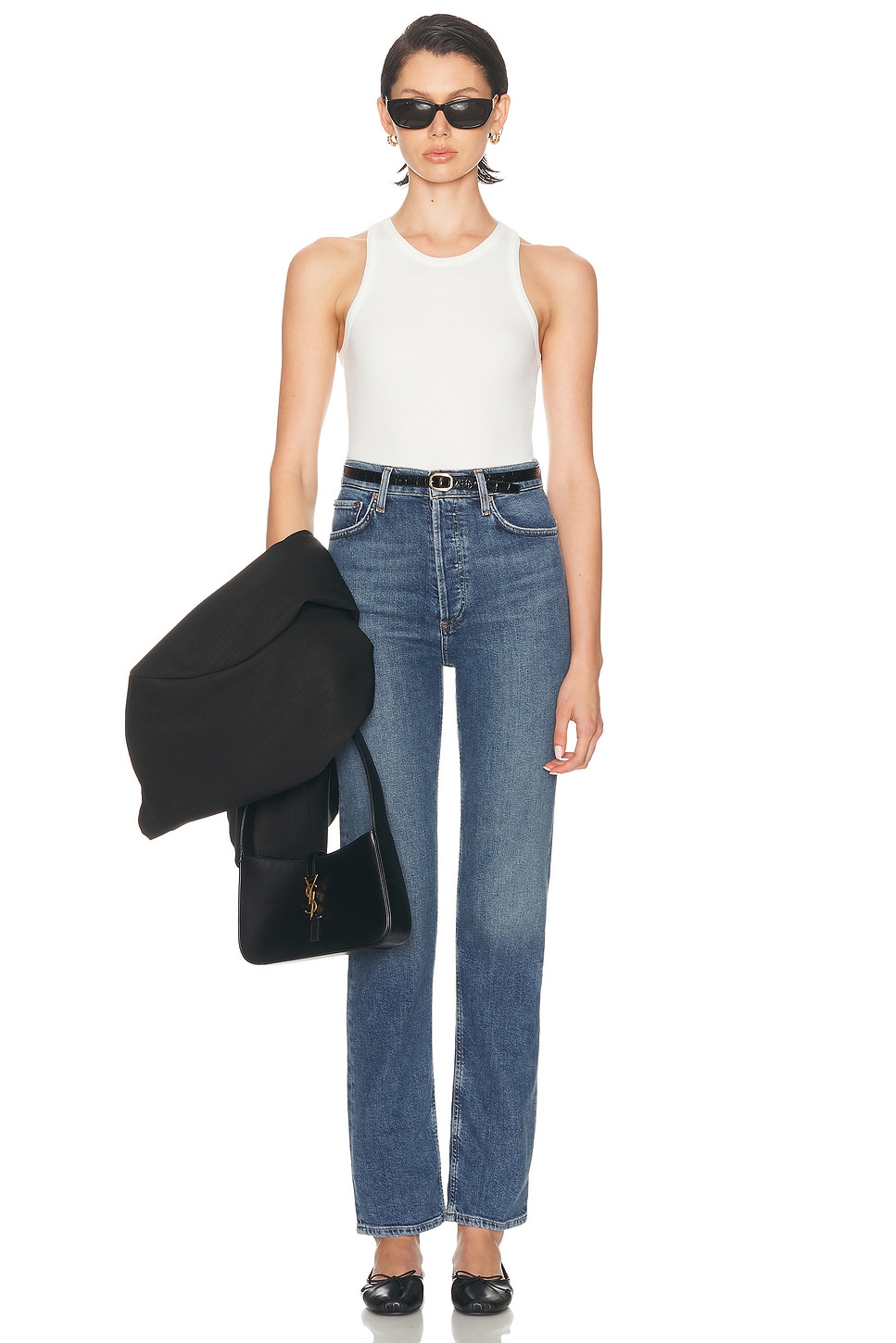 Agolde 90s Pinch Waist Long High Rise Straight Jeans thumbnail
