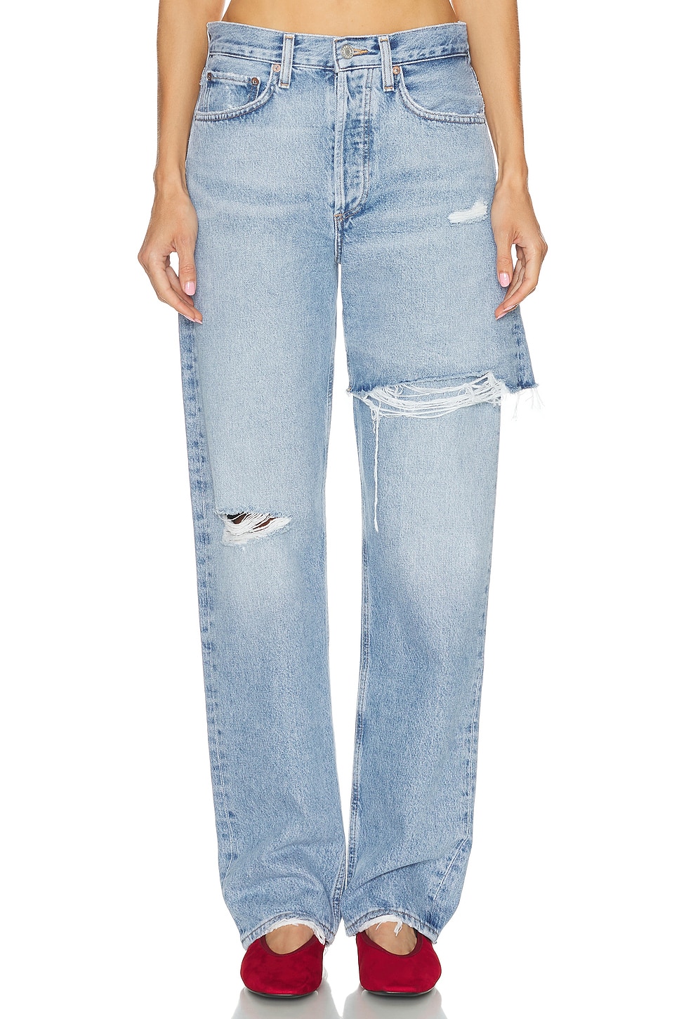 Image 1 of AGOLDE Amryn Boyfriend Jeans in Release