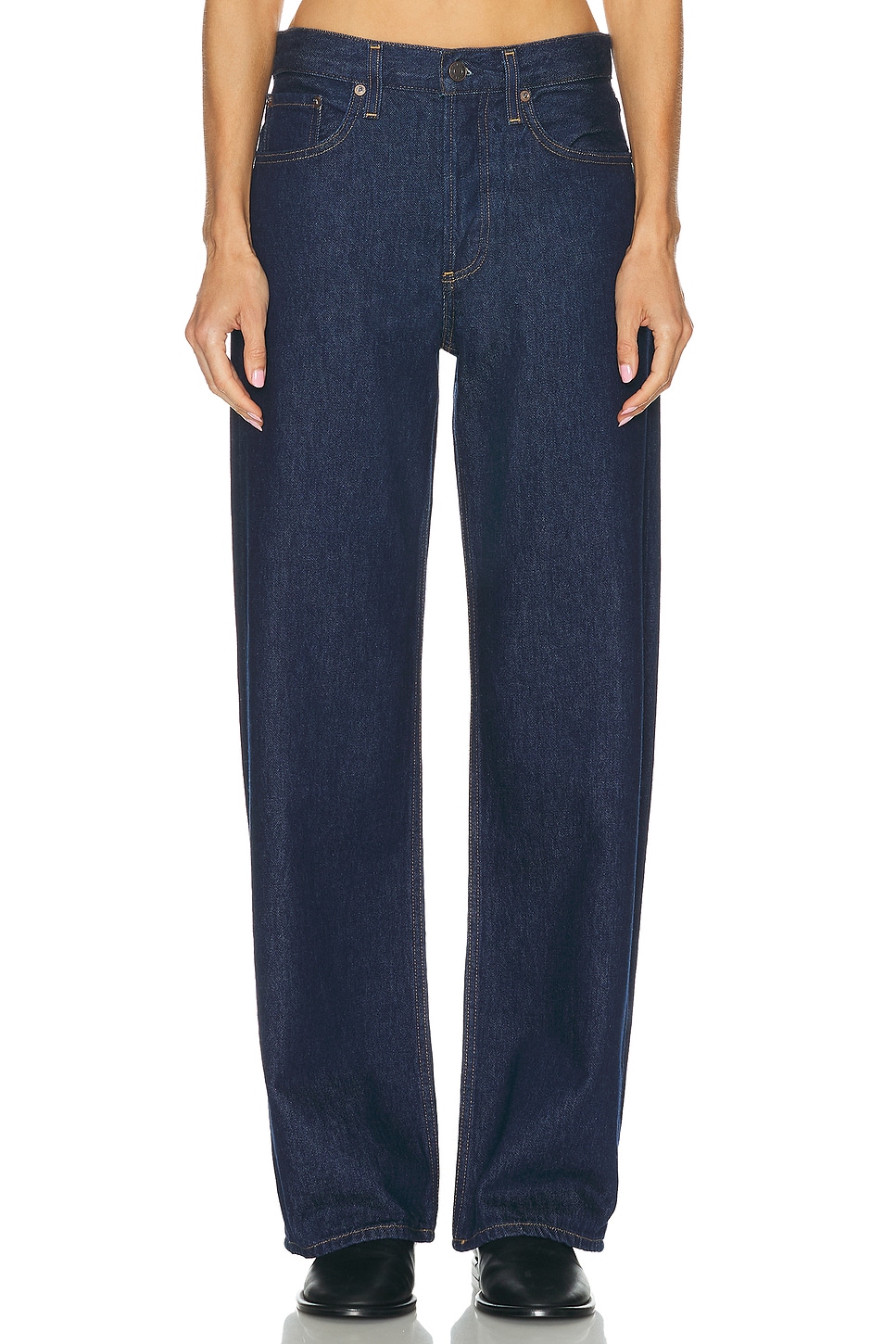 Image 1 of AGOLDE Arc Loose Wide Jeans in Rinse