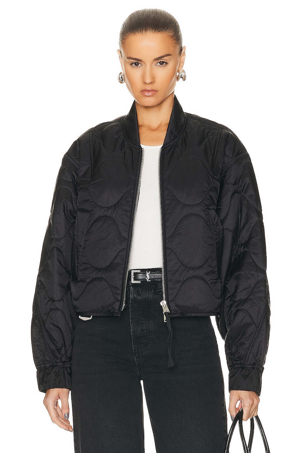 Image 1 of AGOLDE x Shoreditch Ski Club Iona Quilted Jacket in Black