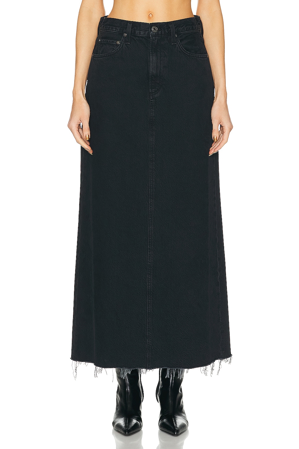 Image 1 of AGOLDE Hilla Long Line Skirt in Remacth
