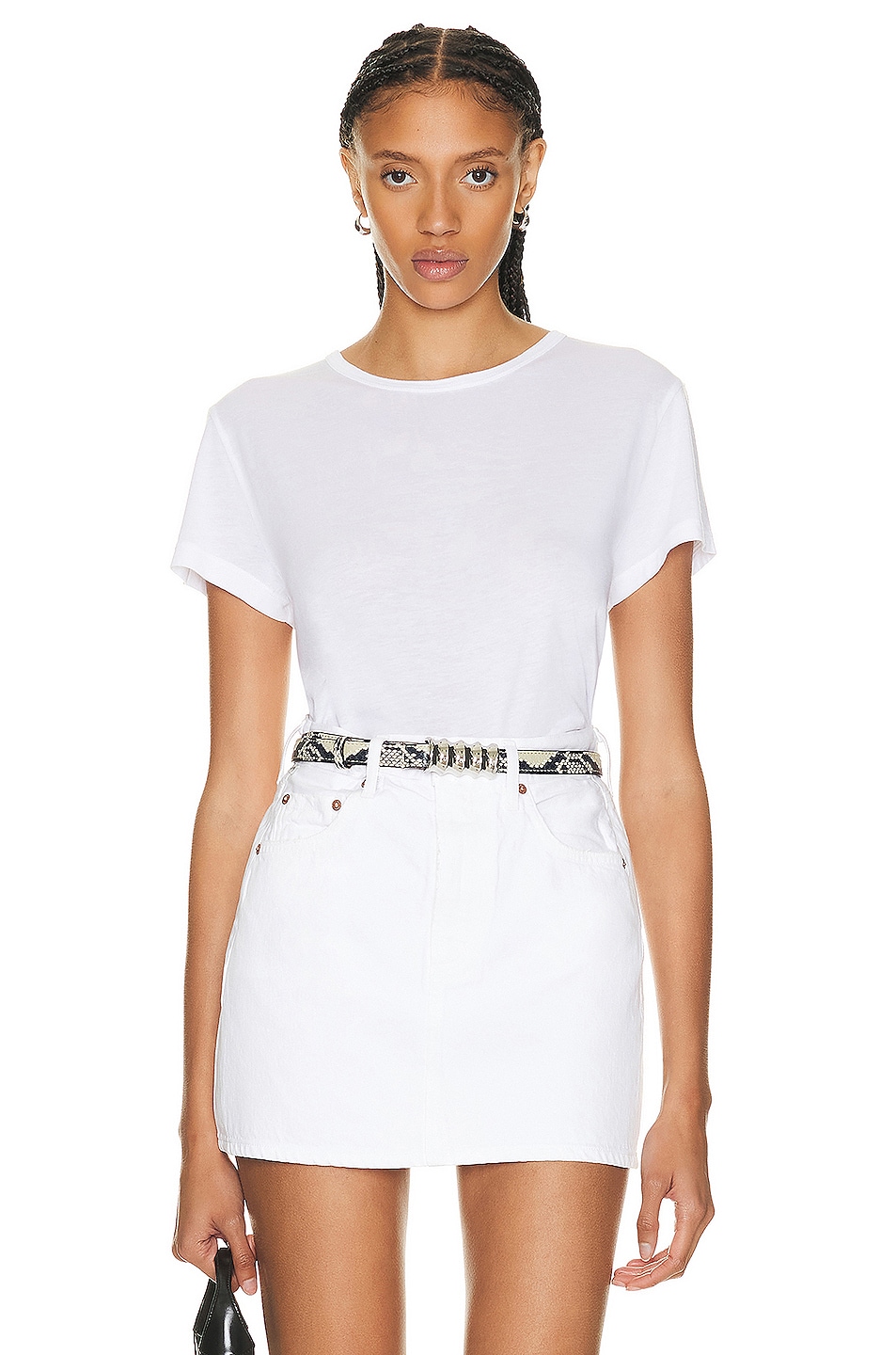 Image 1 of AGOLDE Drew Tee in White