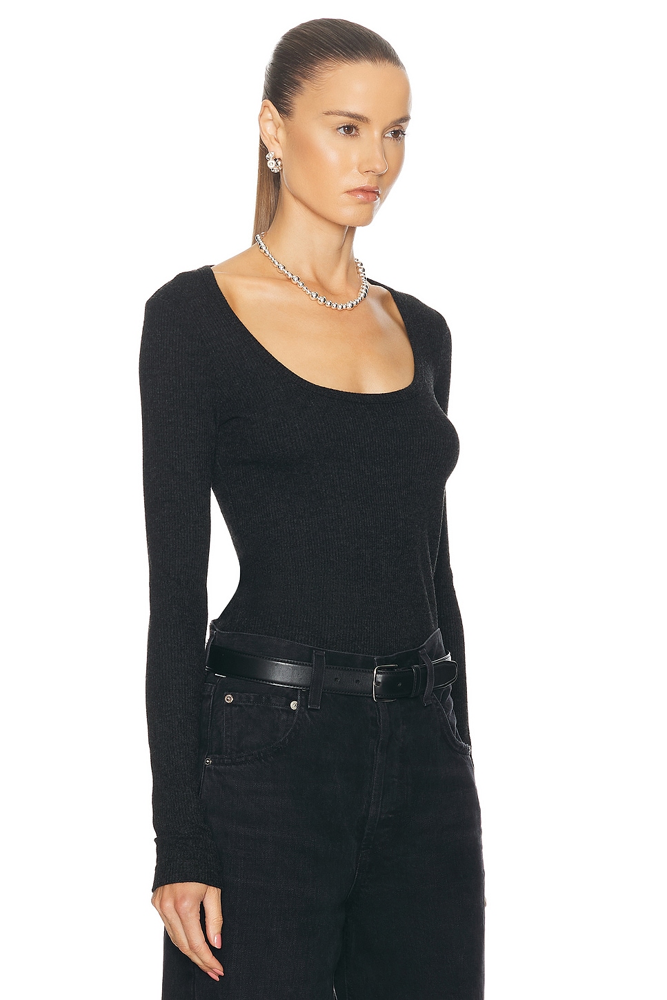 Agolde Corey Scoop Neck Tee In Katniss