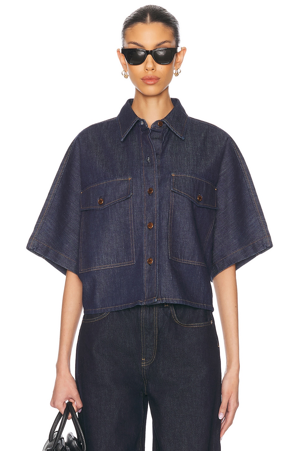 Image 1 of AGOLDE Taron Shirt in Pure