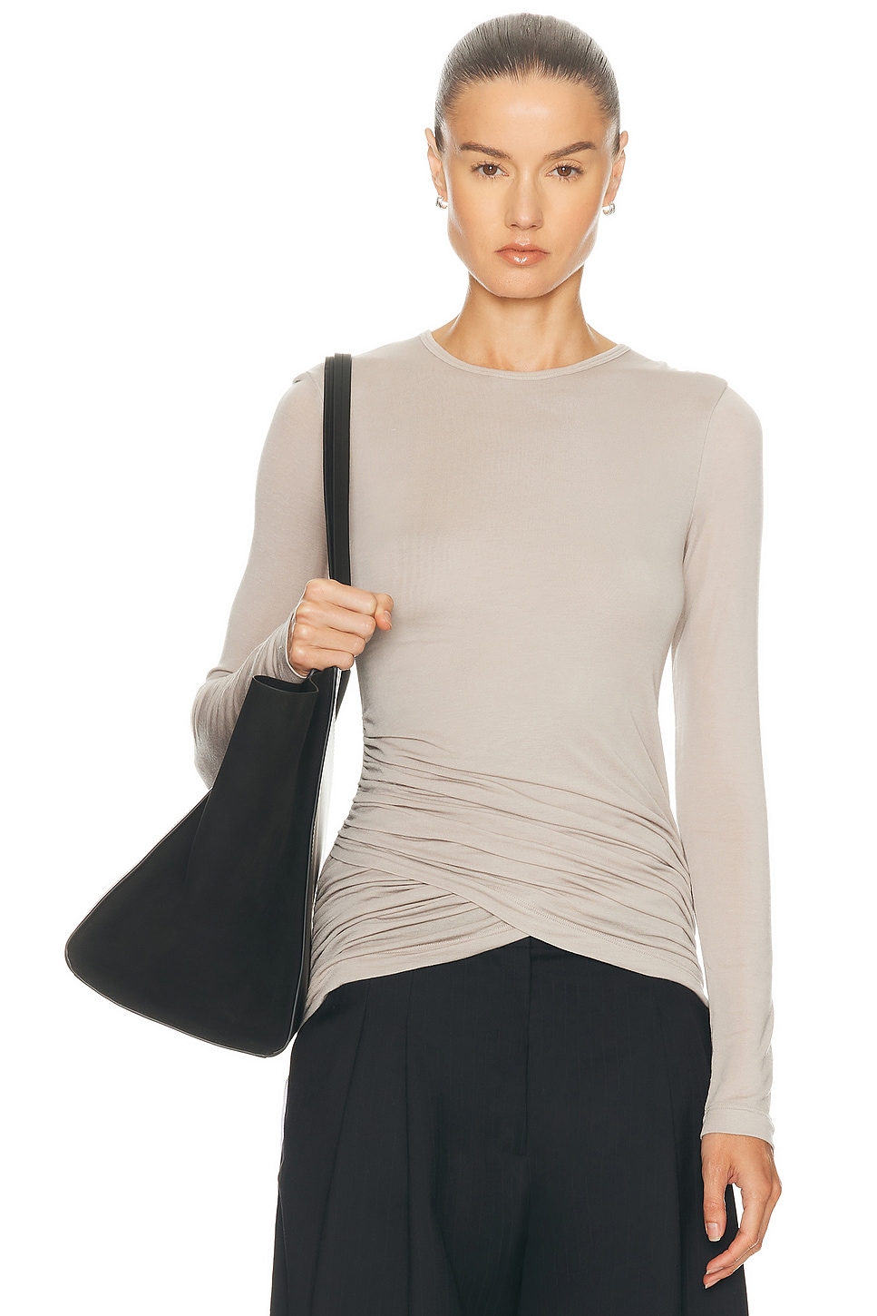 Image 1 of AGOLDE Eve Twist Tee in Dolphin