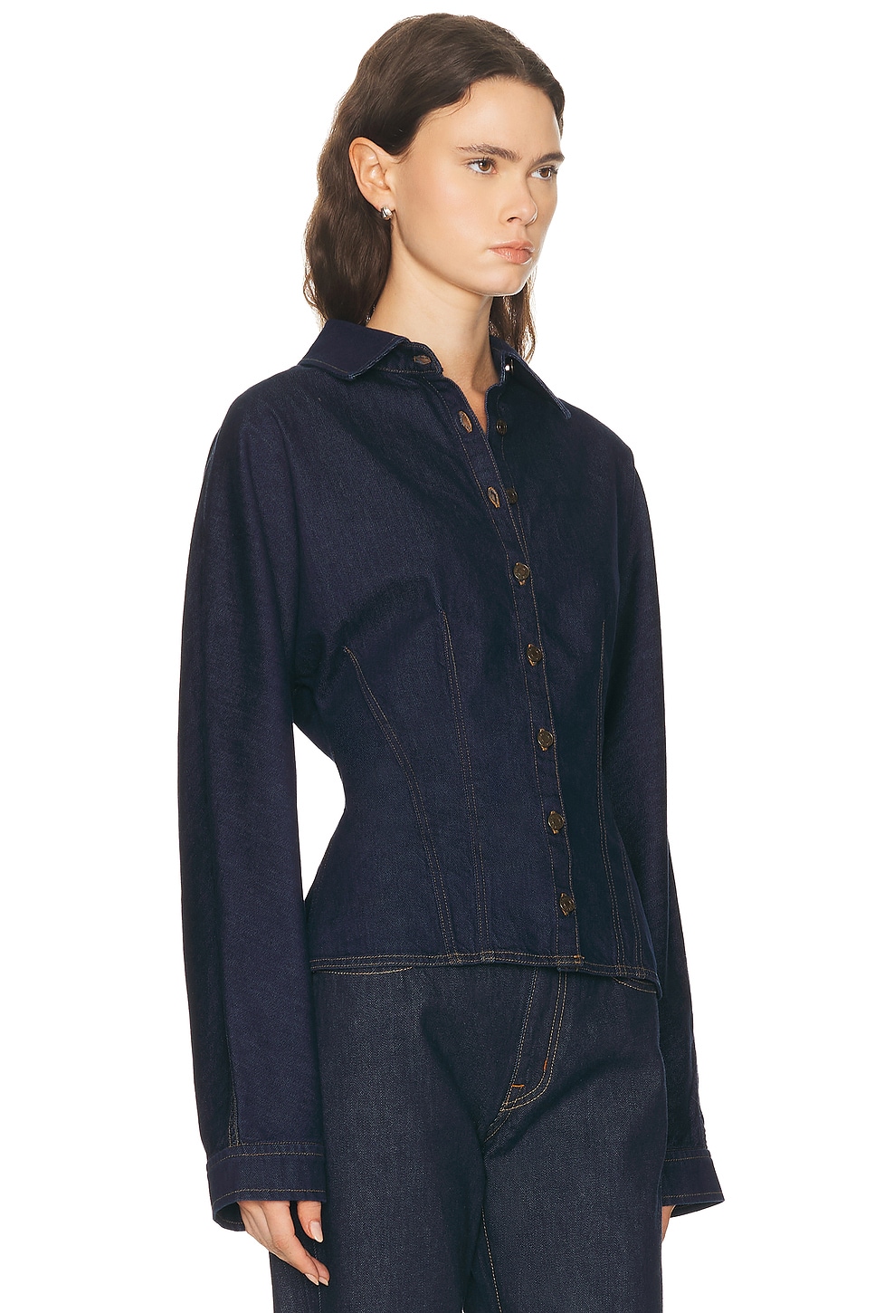 Agolde Regenerated Cotton Devon Shirt In Blue