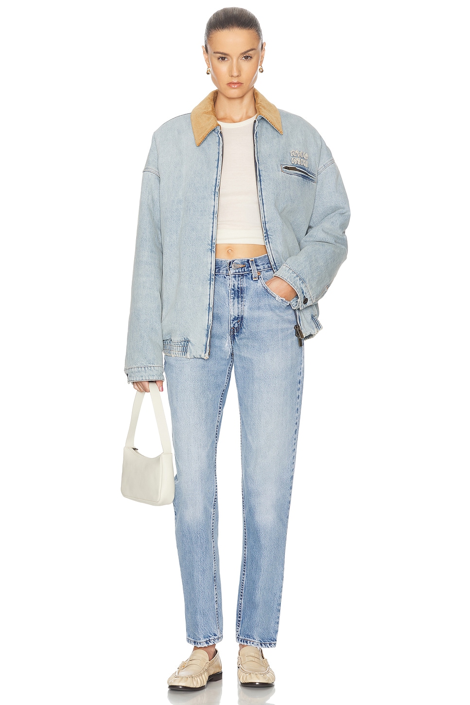 aligrace High Rise Slim Straight Jean