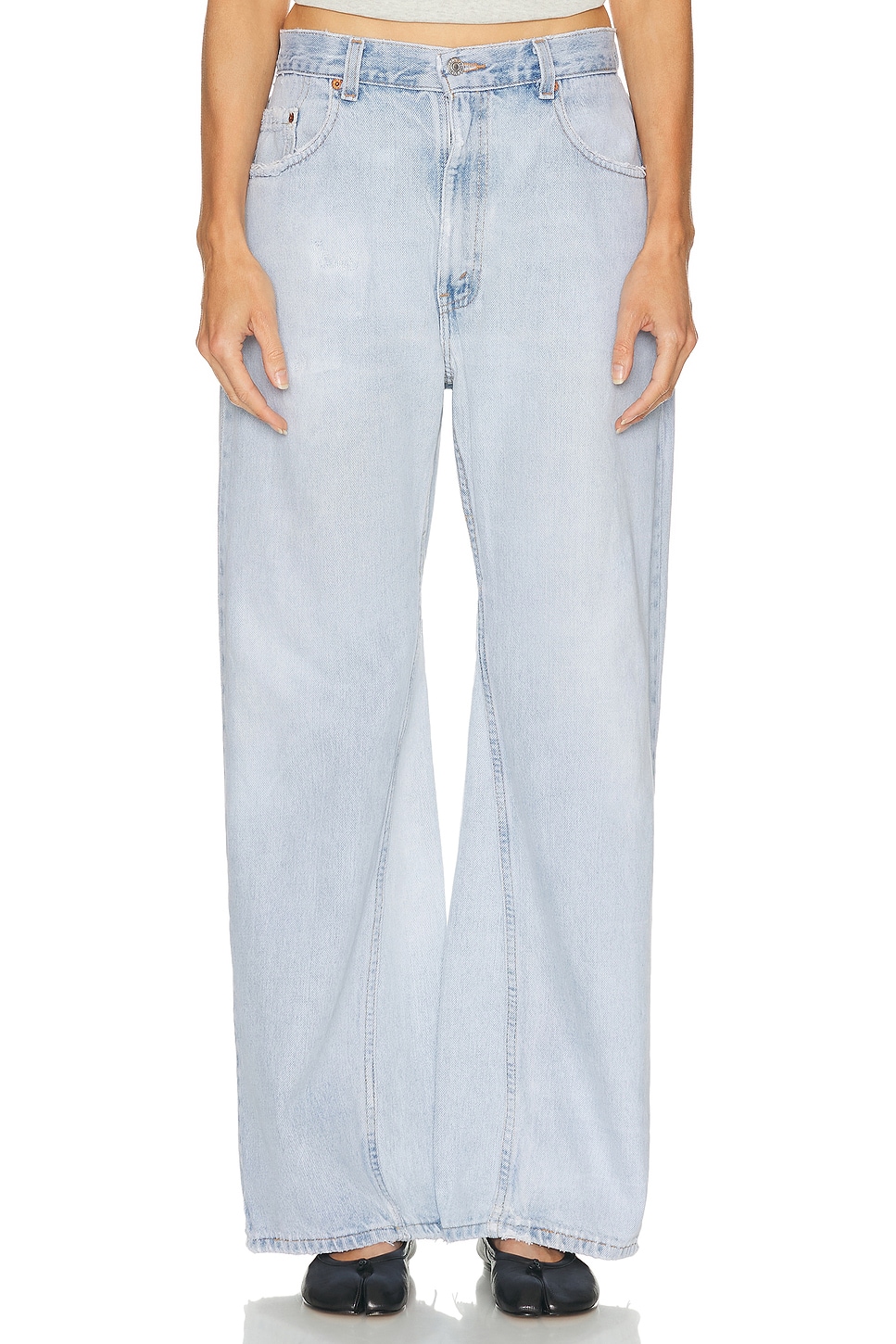 Image 1 of aligrace Wide Leg Jeans in Light Medium