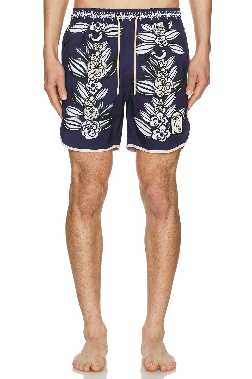 Image 1 of Agua Bendita Liam Trunks in Blue & White