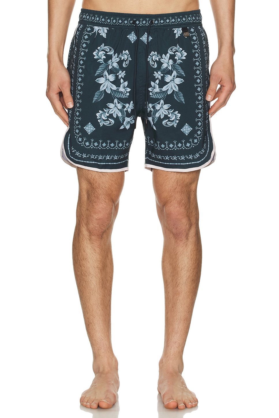 Image 1 of Agua Bendita Liam Trunk in Green & Off White