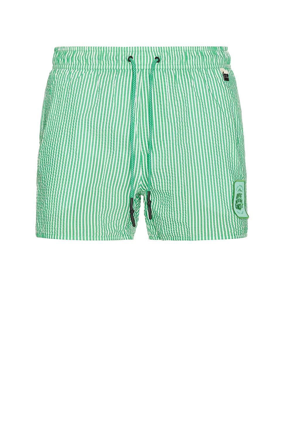 Image 1 of Agua Bendita Cassius Swim Trunks in Green & White