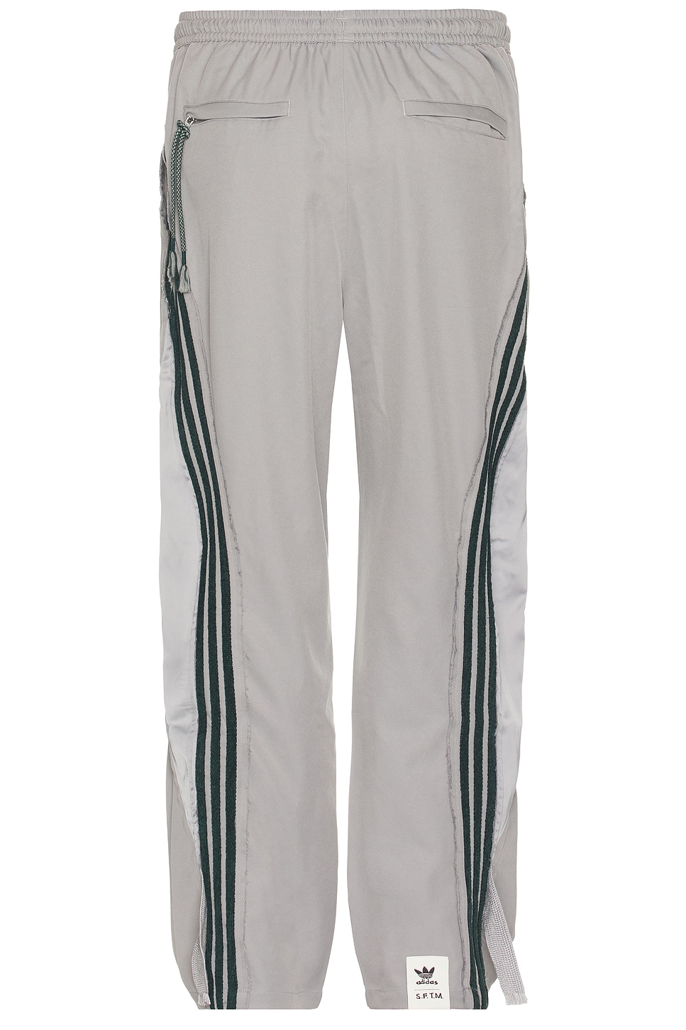 Shop Adidas By Song For The Mute Track Suit Pant In Dove Grey & Collegiate Green