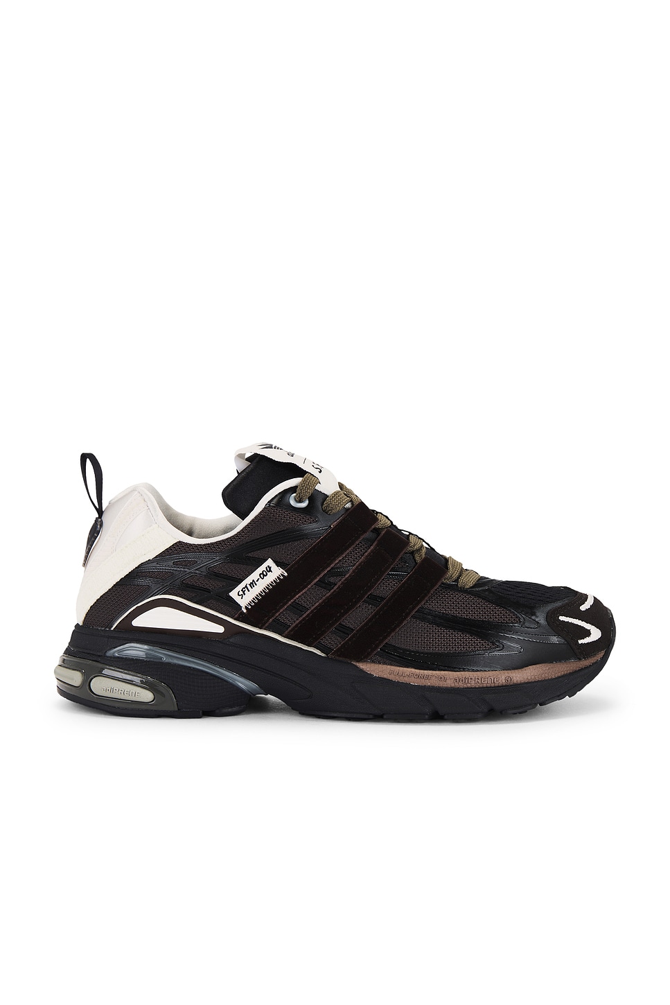 Image 1 of adidas by Song for the Mute Adistar Cushion in Core Black, Dark Brown, & Earth Strata