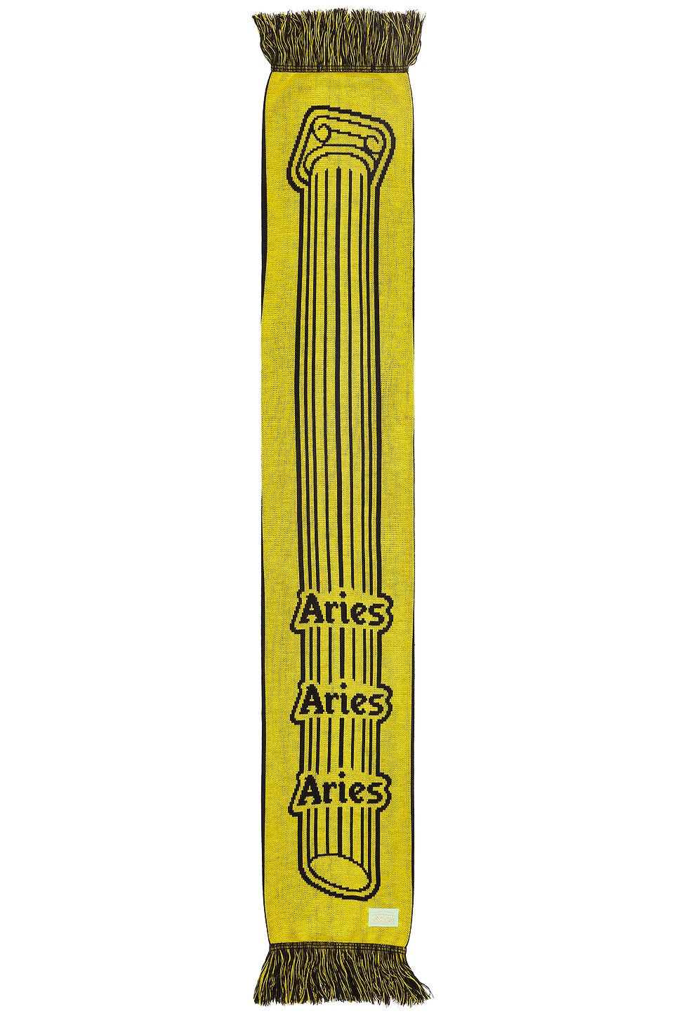 Shop Aries Column Scarf In Black & Yellow