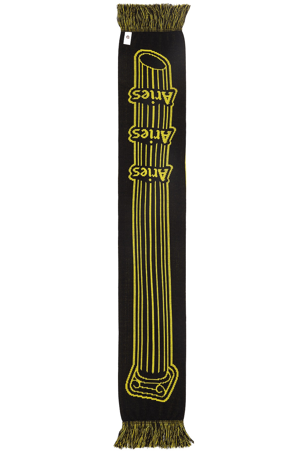 Shop Aries Column Scarf In Black & Yellow