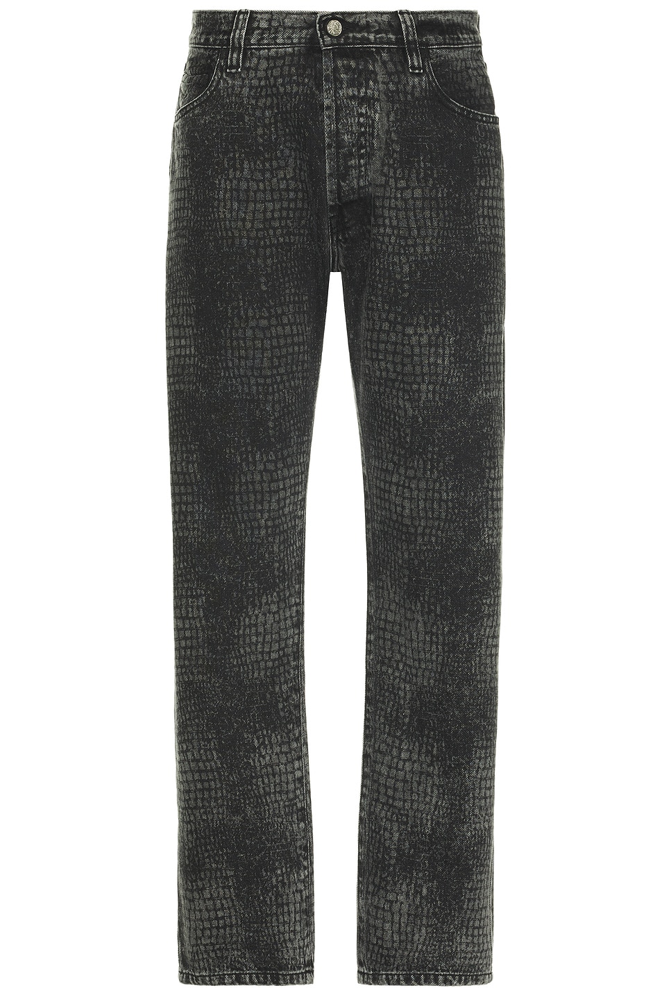 Lasered Croc Lilly Jeans in Black