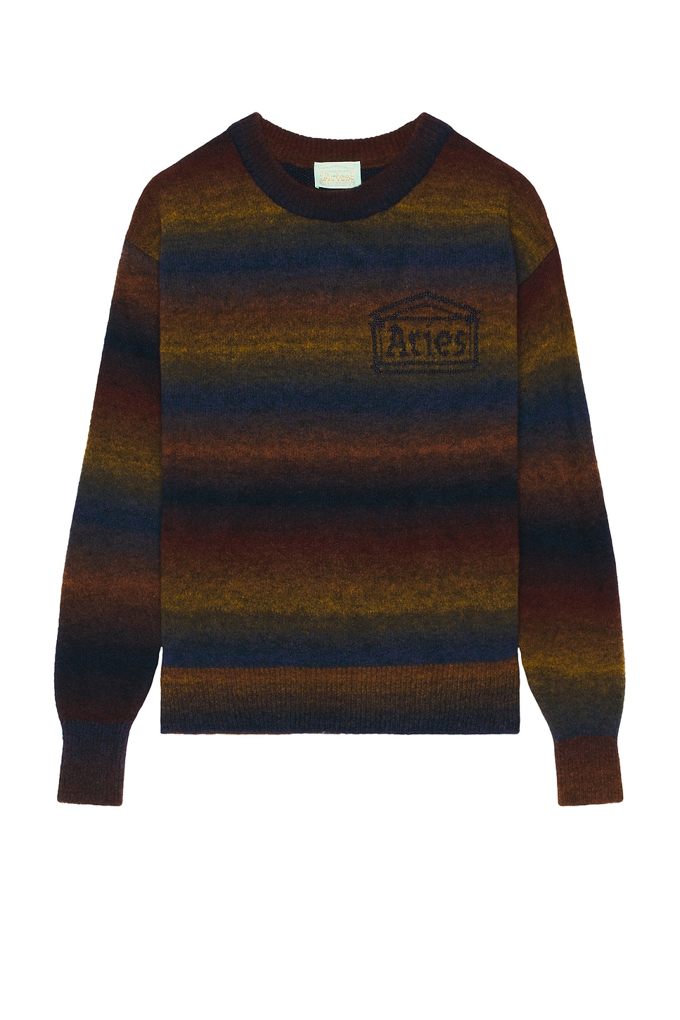 Boucle Space Dye Knit Sweater in Burnt Orange