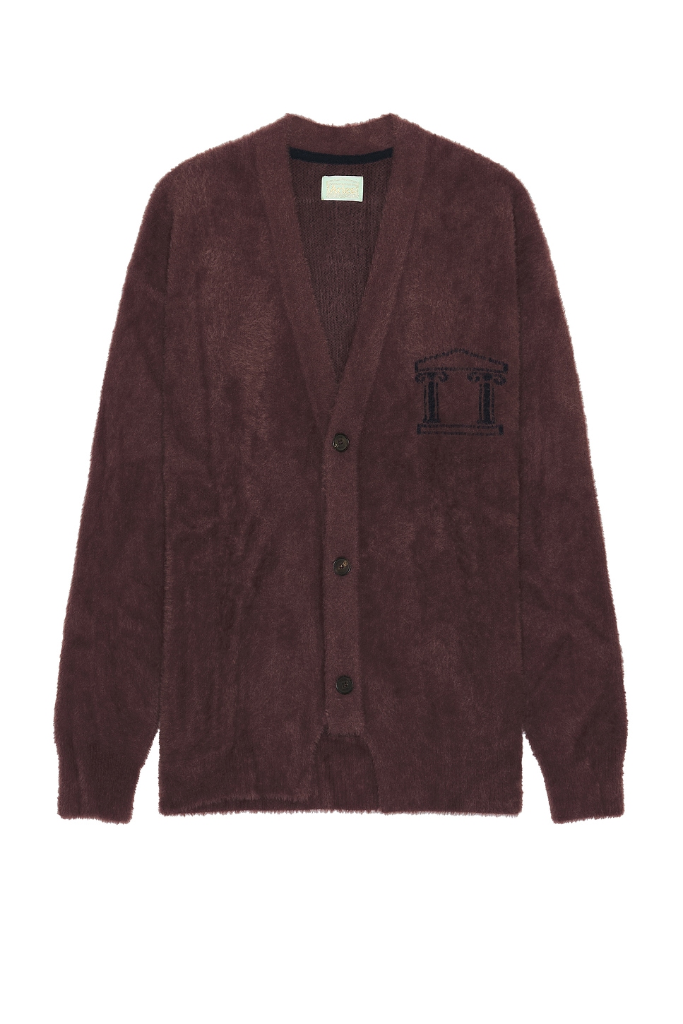 Oversized Chenille Knit Cardigan in Cognac