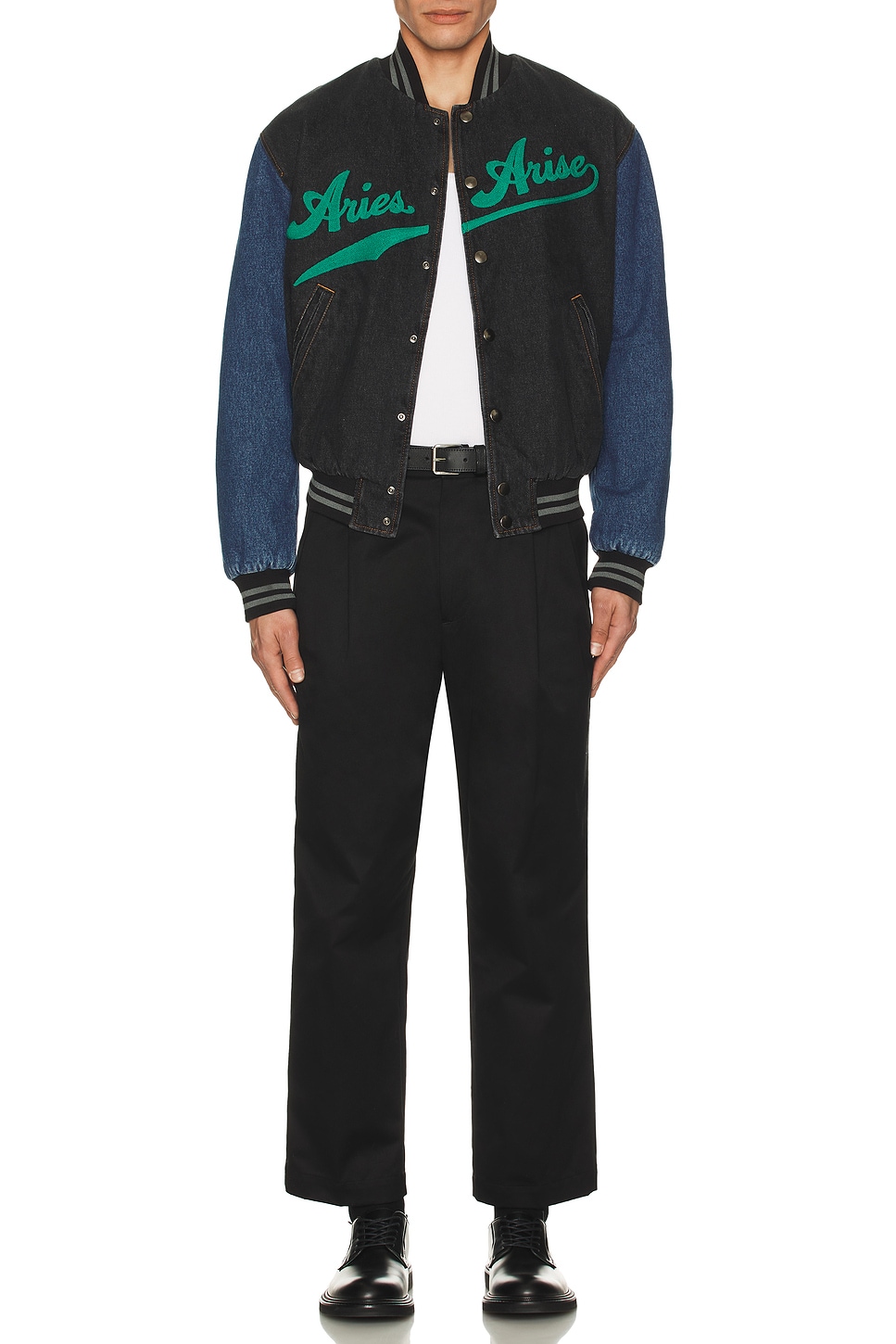 Image 1 of Aries Varsity Denim Jacket in Multi
