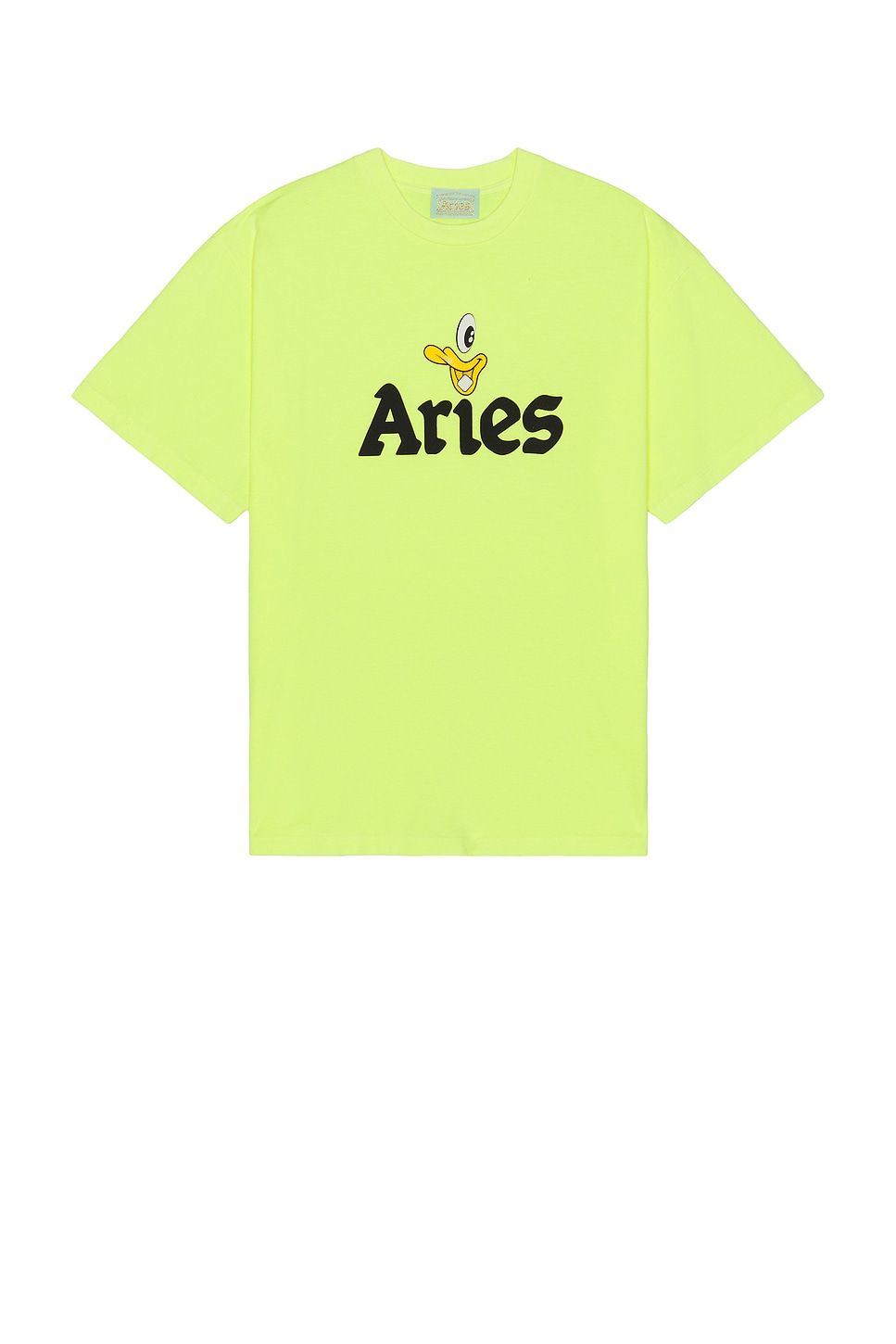 Image 1 of Aries Aged Aye Duck Fluoro Tee in Safety Yellow