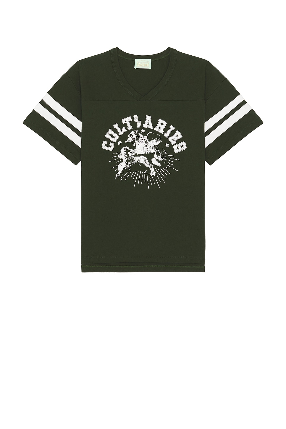 Image 1 of Aries Cult Of Varsity Tee in Forest Green