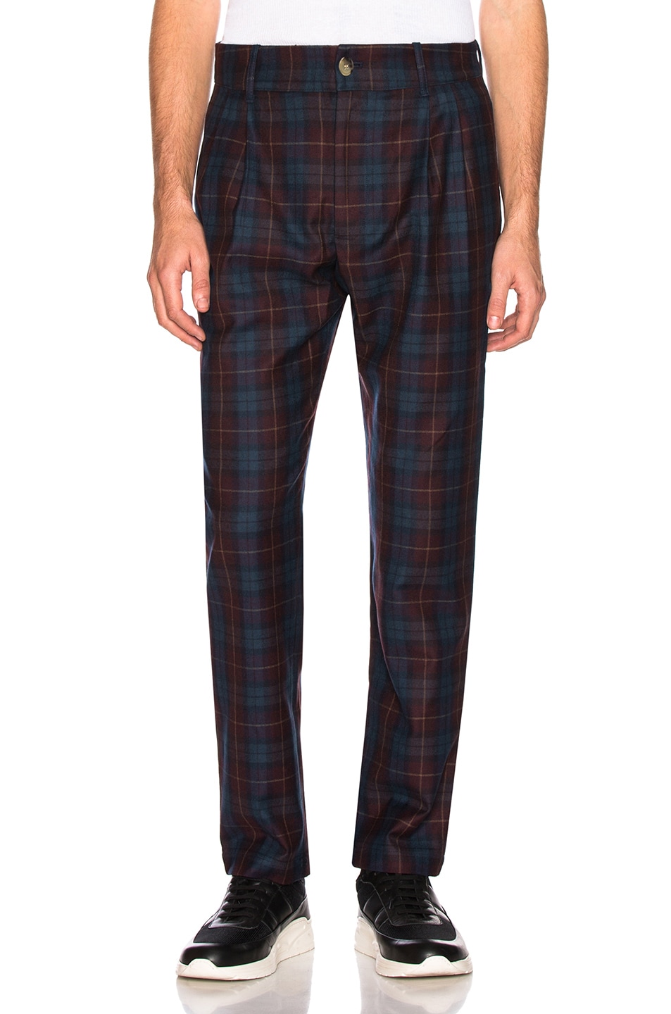 Image 1 of Aime Leon Dore Trouser in Red & Green & Navy Plaid
