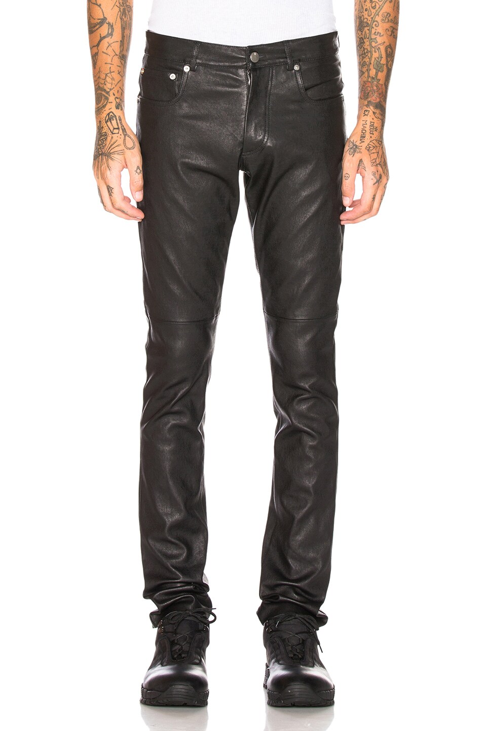 Image 1 of 1017 ALYX 9SM Leather 5 Pocket Jean in Black