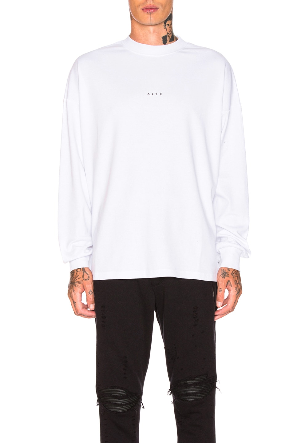 Image 1 of 1017 ALYX 9SM Drop Out Long Sleeve Tee in White