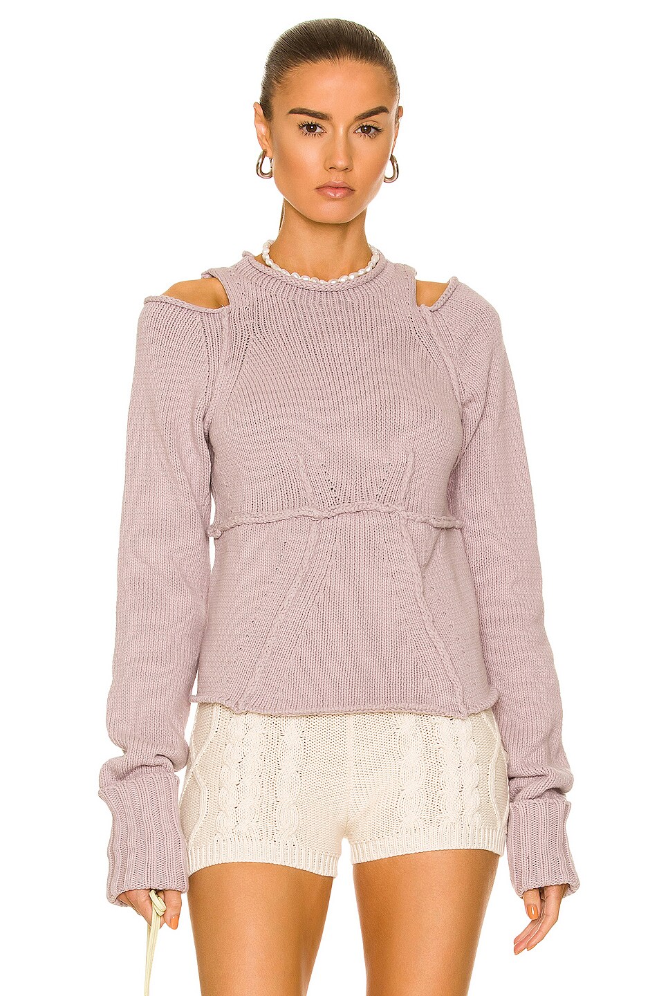 Image 1 of Aisling Camps Collarbone Sweater in Lilac