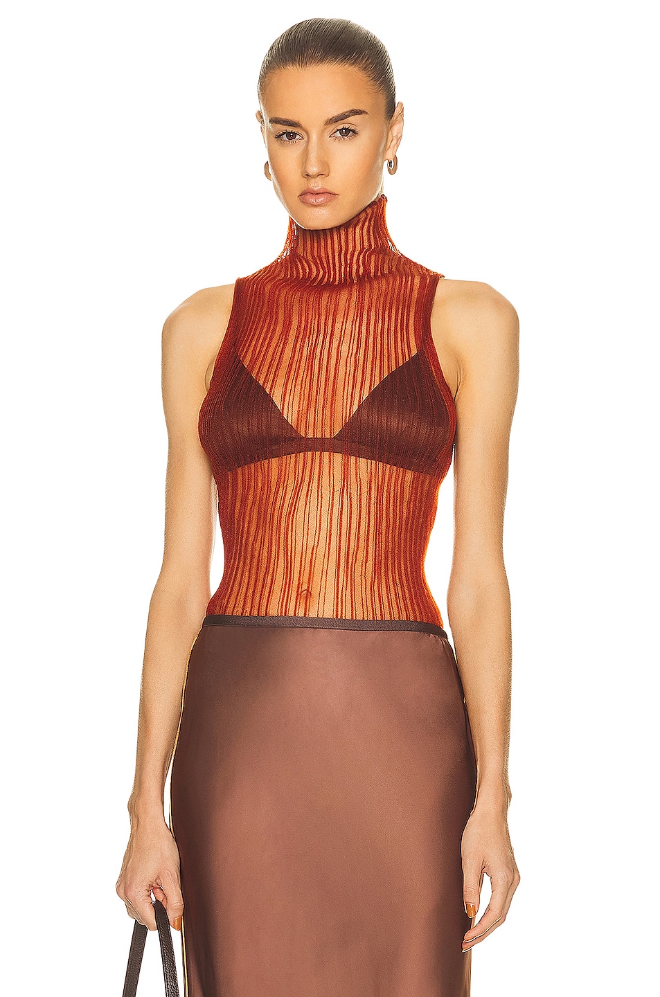 Image 1 of Aisling Camps Sleeveless Modern Mist Top in Rust