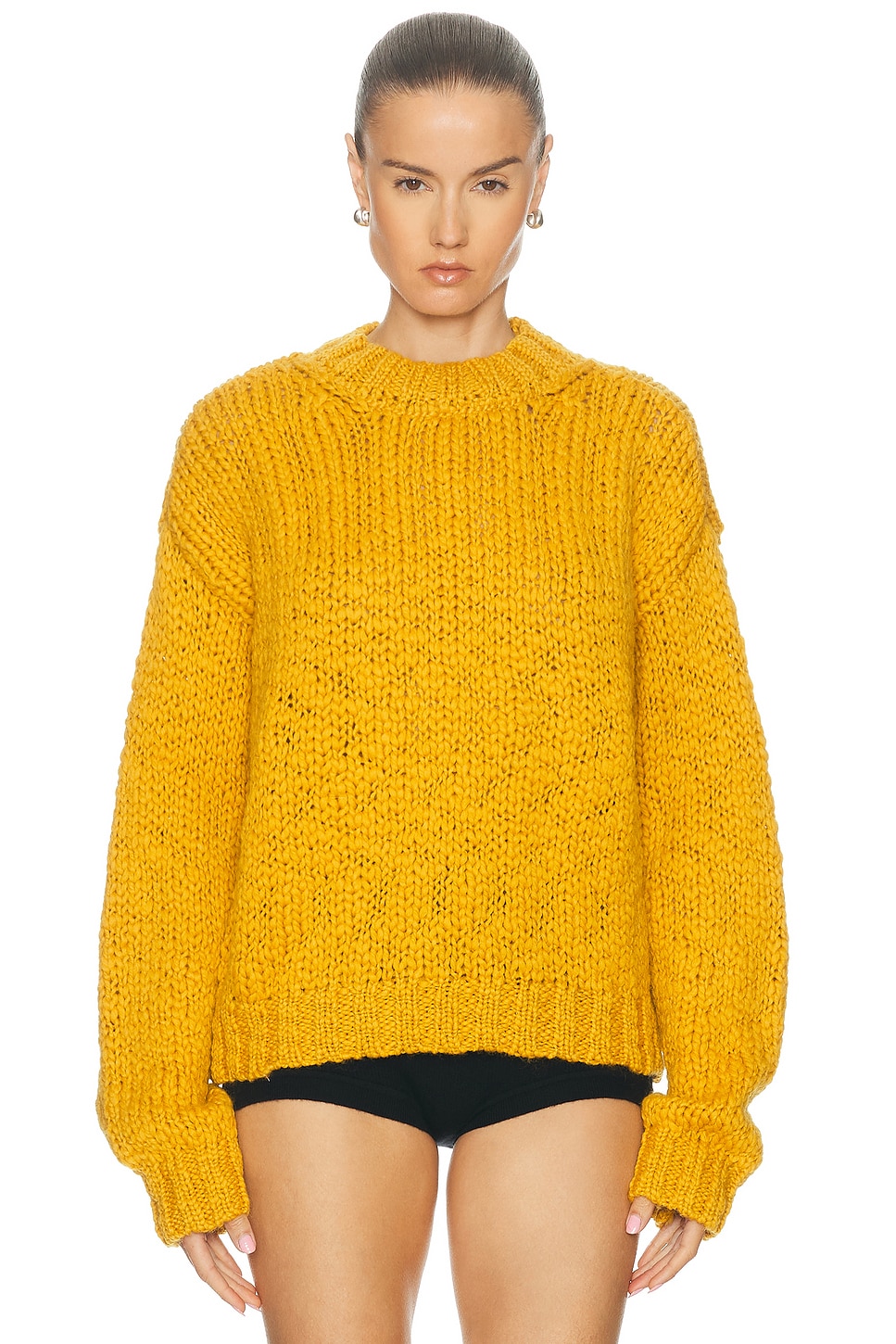 Amiya Nuvola Scarf And Sweater In Orange