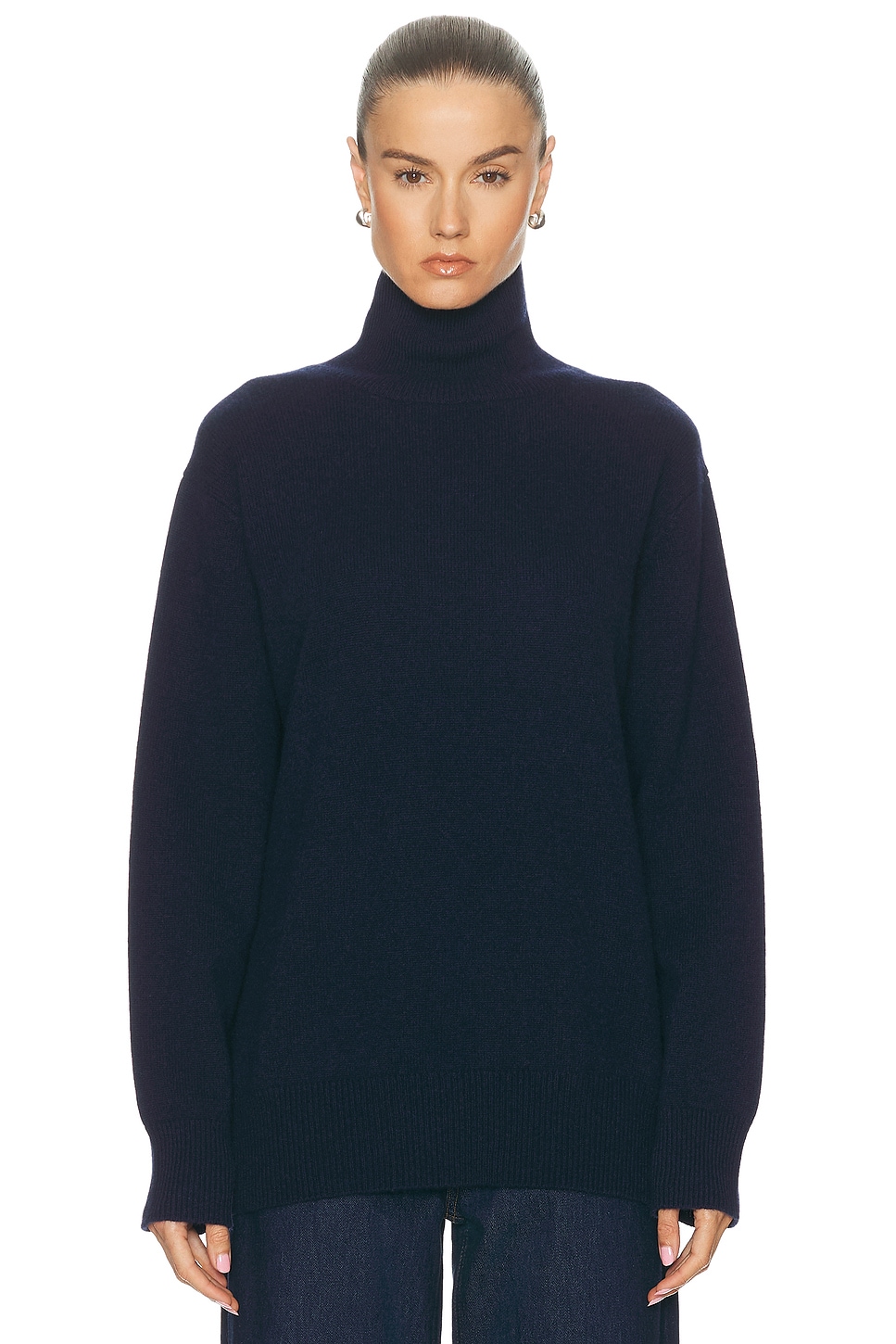 Amiya Luna Turtleneck Sweater In Blue