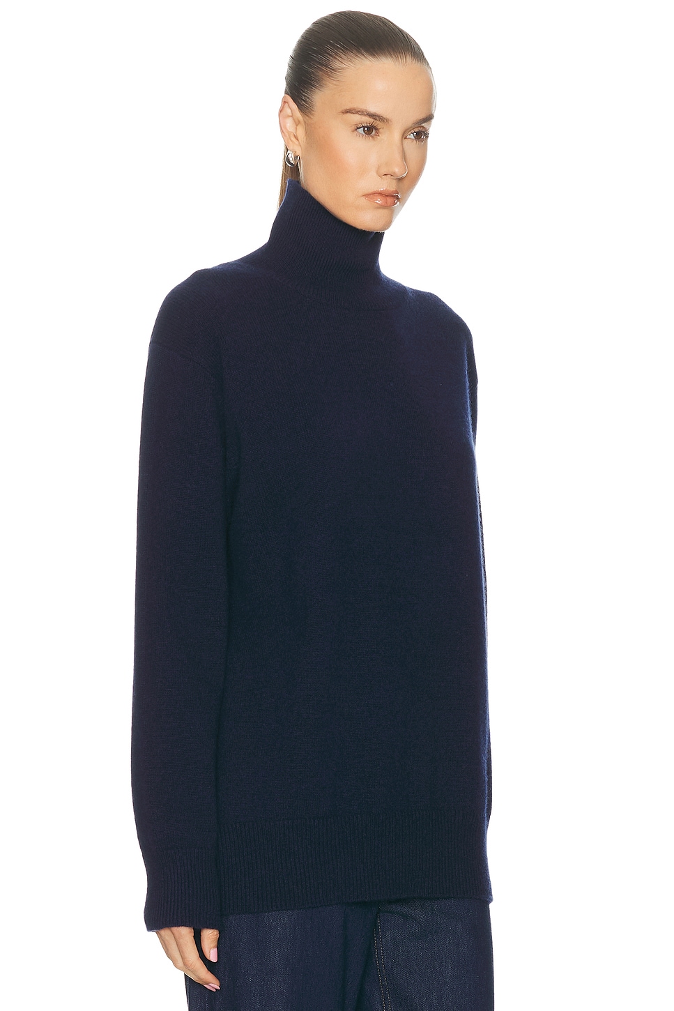 Amiya Luna Turtleneck Sweater In Blue