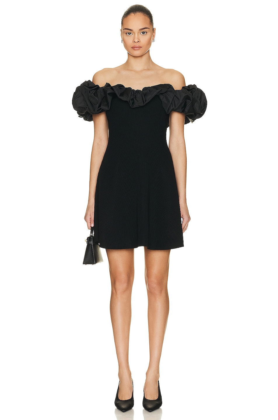 Image 1 of Aje Eldora Mini Dress in BLACK