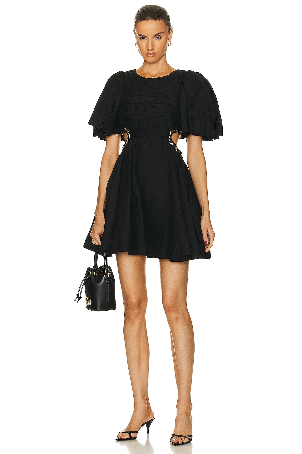 Image 1 of Aje Krystyna Chain Link Mini Dress in Black