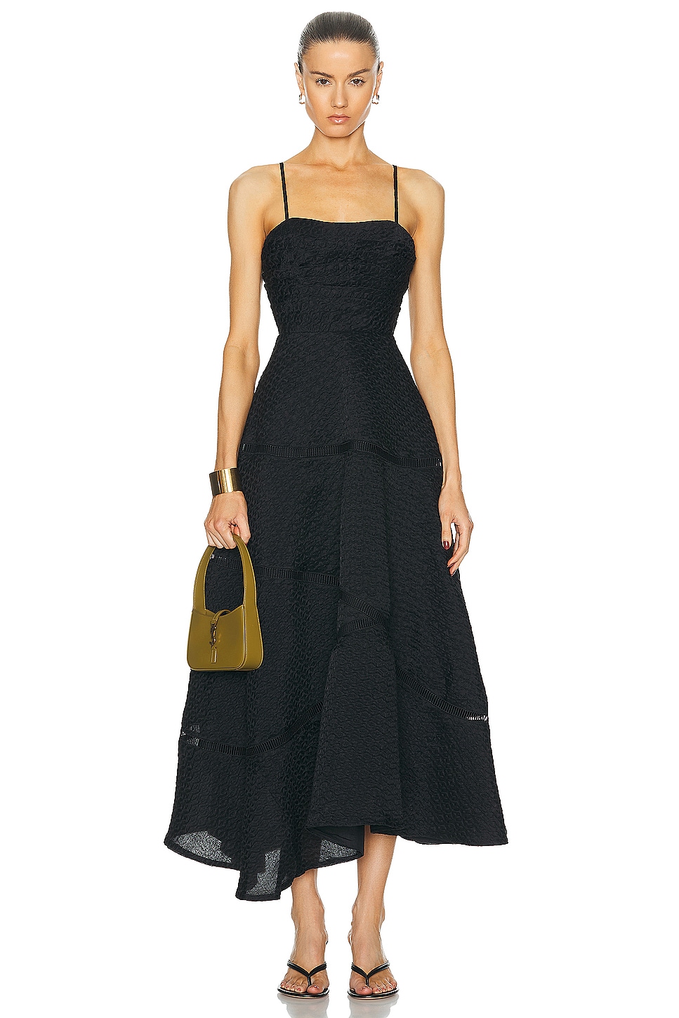 Image 1 of Aje Cinque Jacquard Maxi Dress in Black