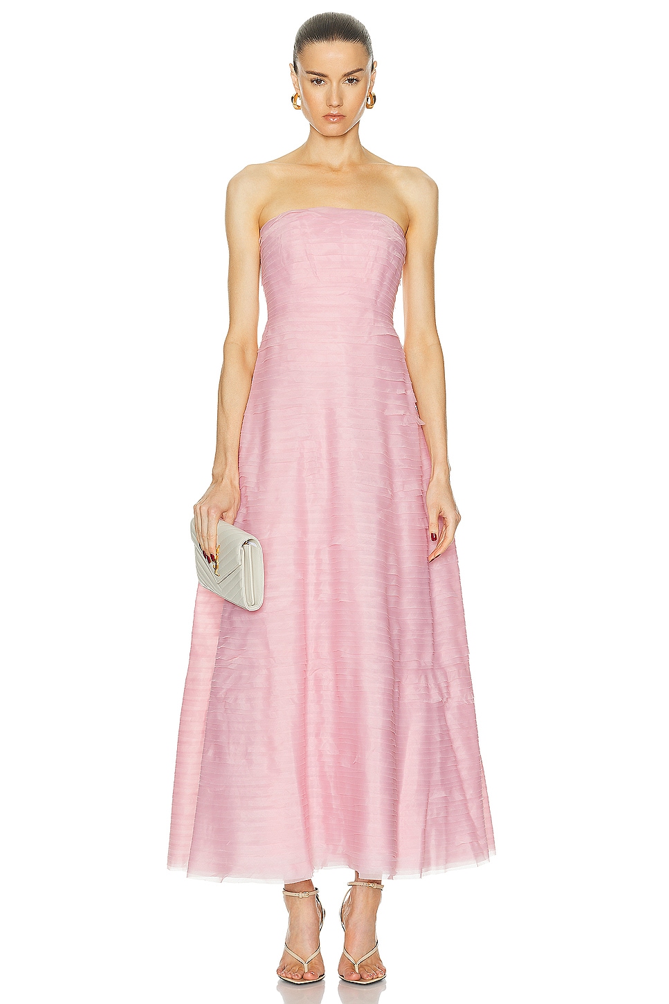 Image 1 of Aje Soundscape Maxi Dress in Chalk Pink