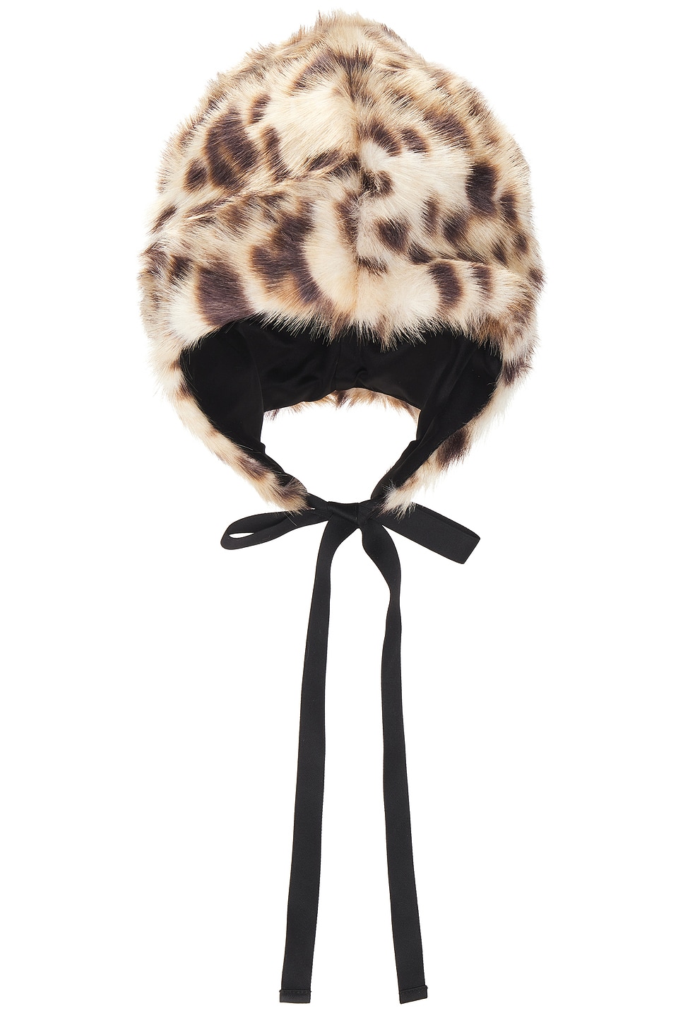 Aknvas Faux Fur Lynx Headdress In Brown