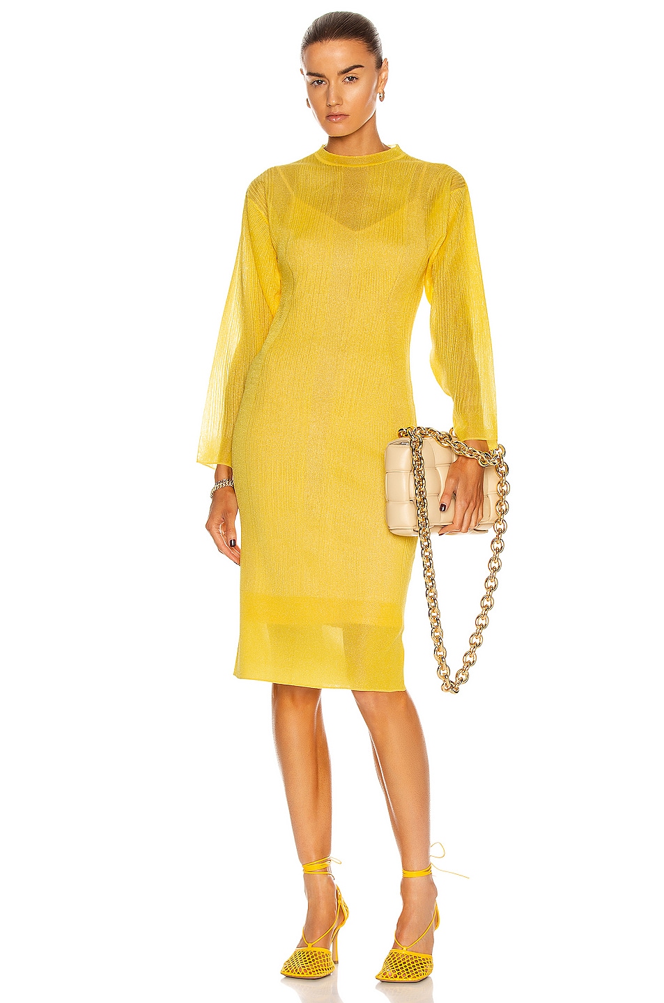 Image 1 of AKNVAS Sally Dress in Sunny Yellow