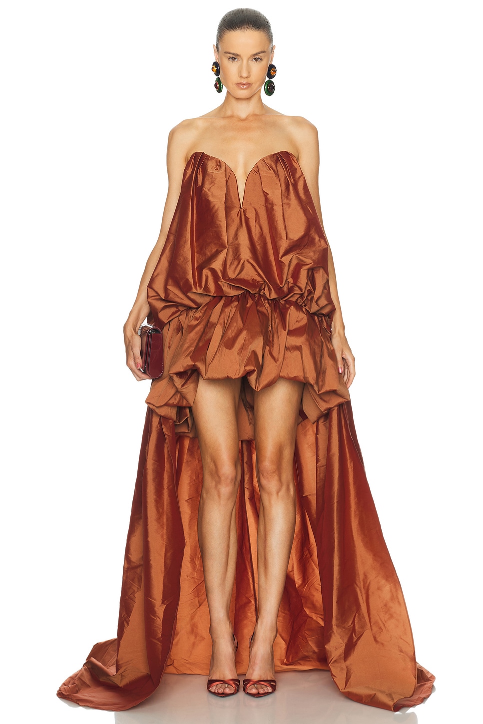 Aknvas Arlene Draped Runway Gown