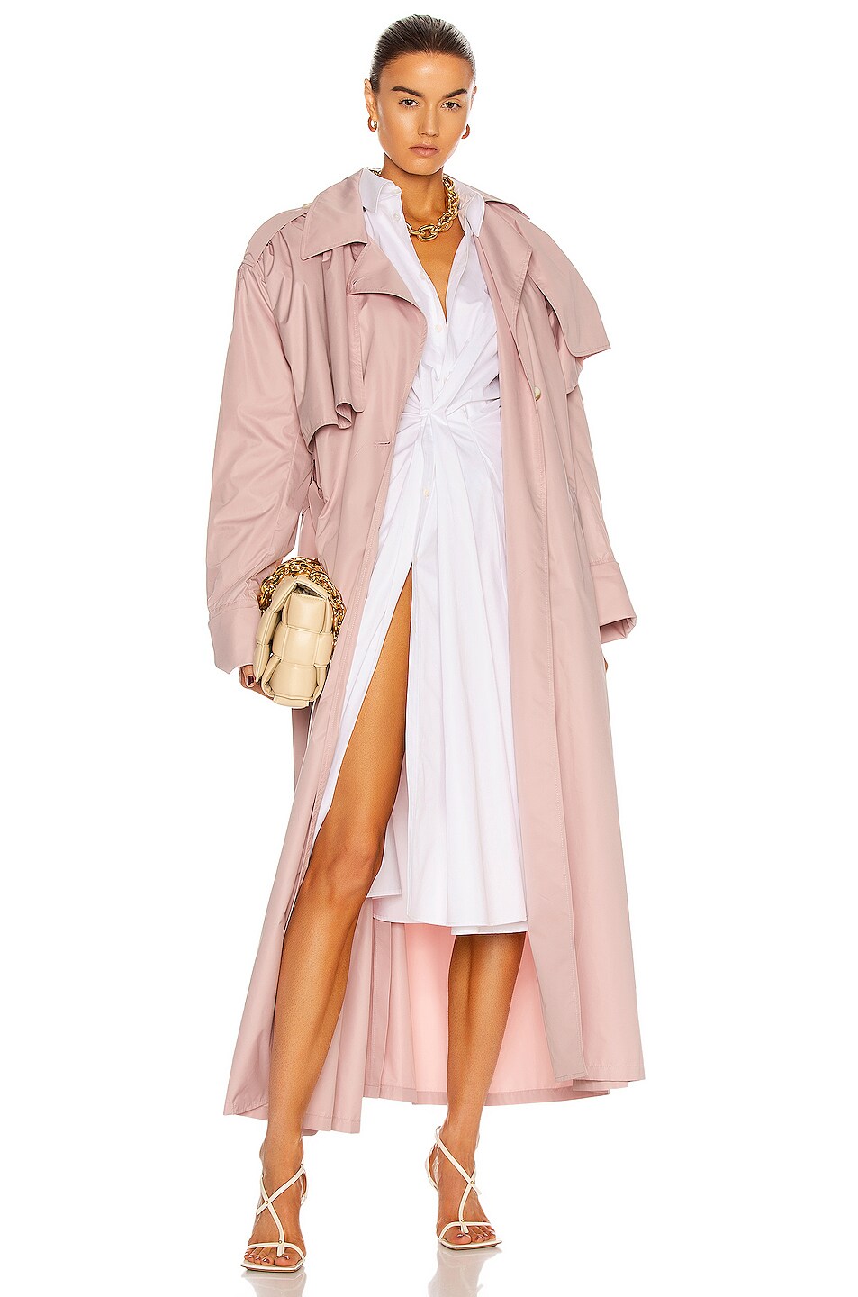 Image 1 of AKNVAS Demi Coat in Lite Pink