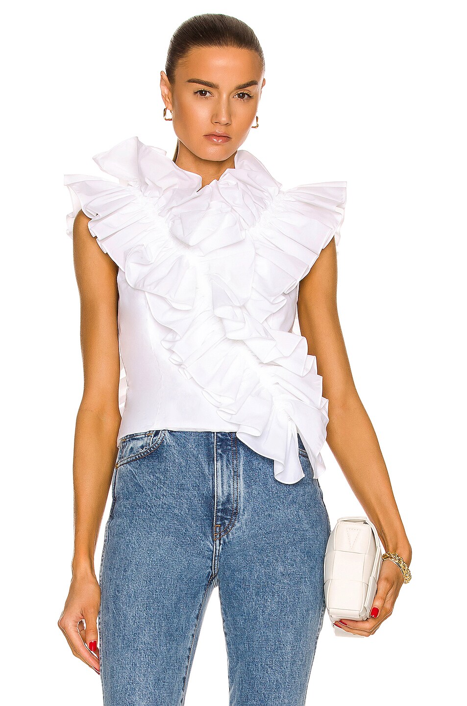 Image 1 of AKNVAS Blaire Top in Pearl White