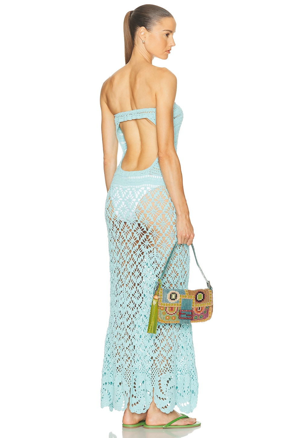 Image 1 of Akoia Swim Ayla Long Dress in Turquoise