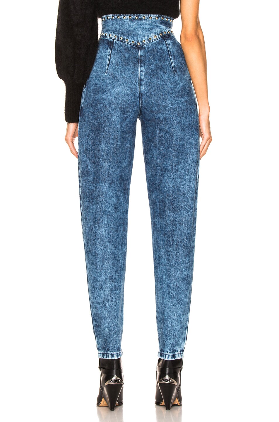 ALBERTA FERRETTI Studded Tapered Jeans in Blue | FWRD