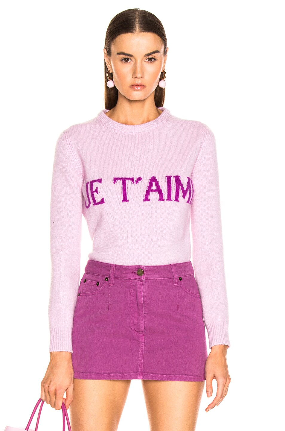 Image 1 of ALBERTA FERRETTI Je Taime Sweater in Light Pink
