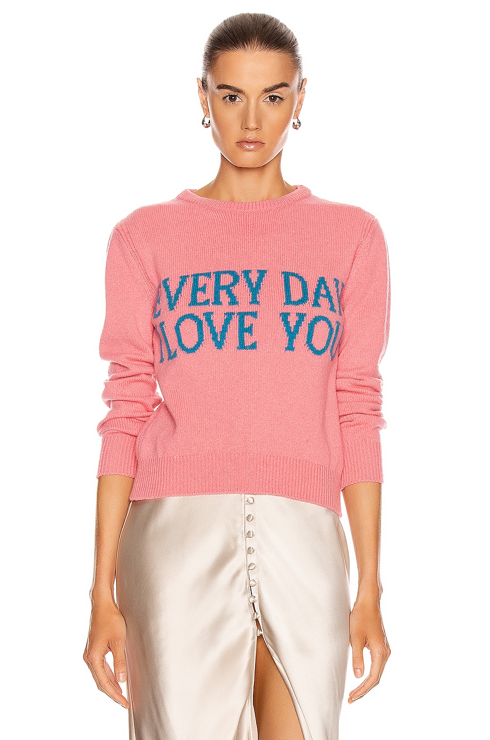 Image 1 of ALBERTA FERRETTI Everyday I Love You Sweater in Pink & Blue