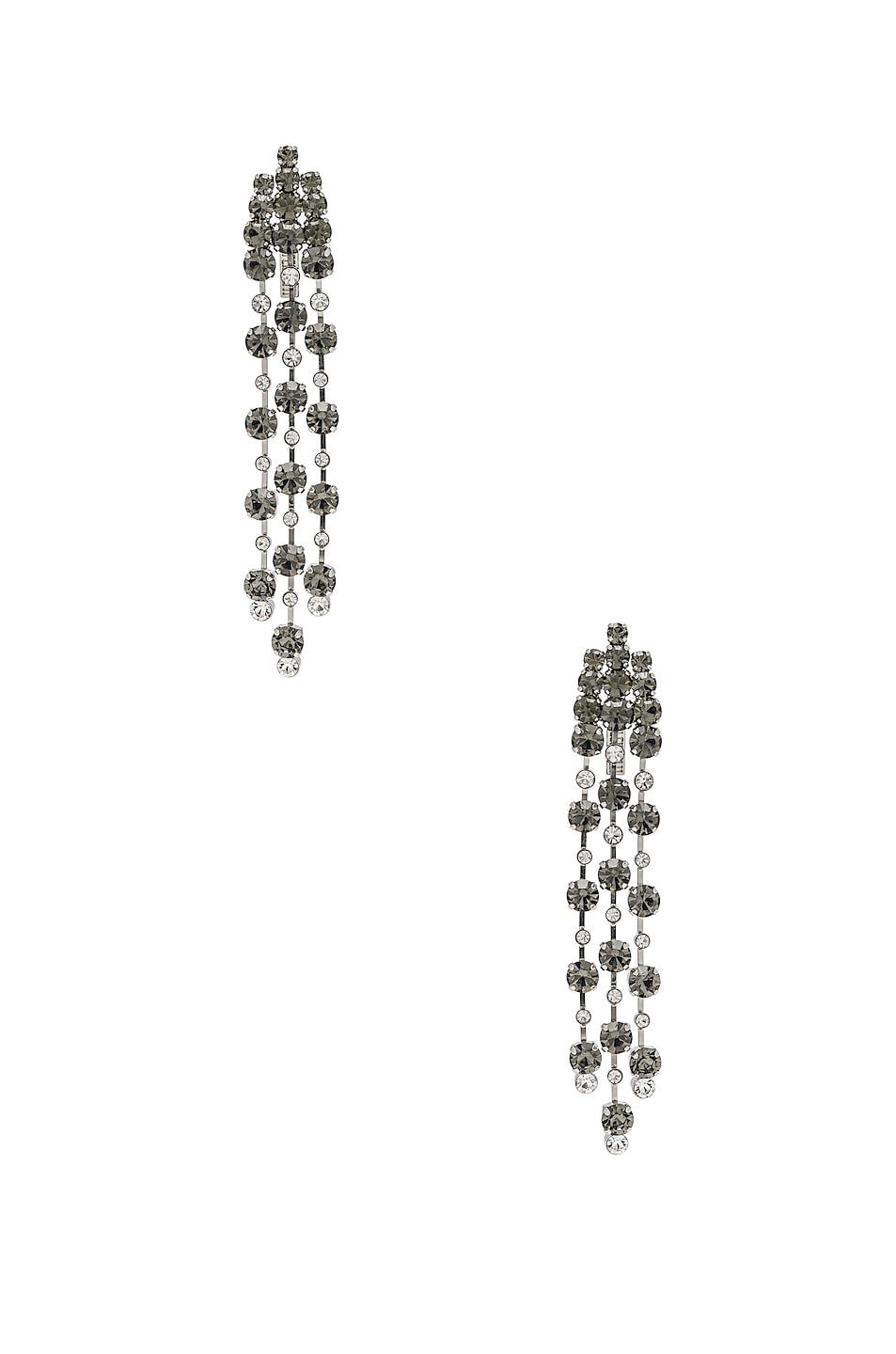 Image 1 of ALBERTA FERRETTI Crystal Chandelier Earrings in Silver
