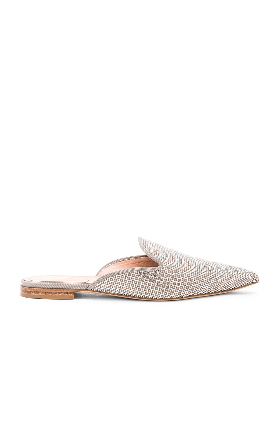 Image 1 of ALBERTA FERRETTI Crystal Embellished Mules in Silver