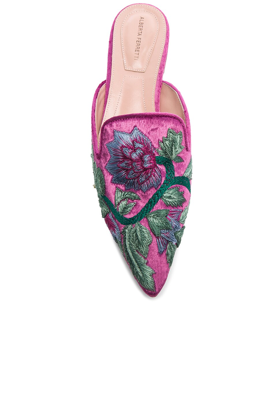 alberta ferretti embroidered mules